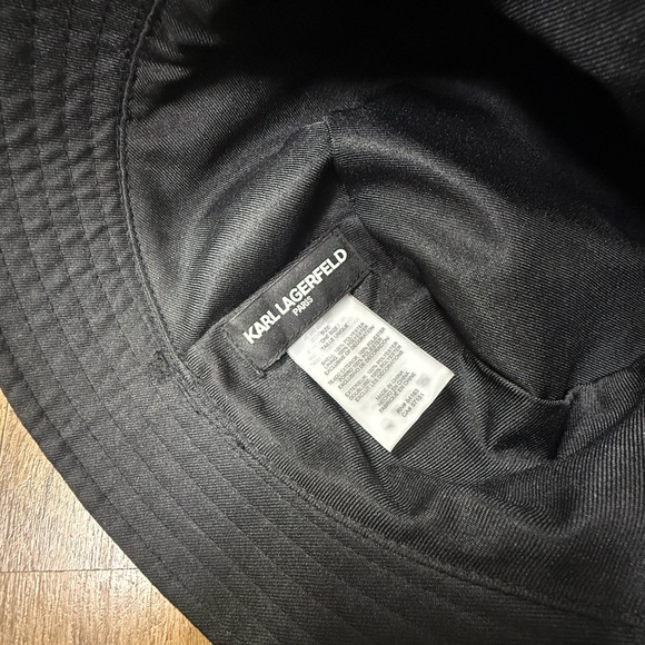 Karl Lagerfeld Black Hat with Red and Gold Accents - Picture 6 of 7